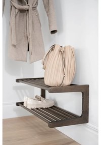 Scarpiera pensile marrone scuro in legno di quercia Inverness - Rowico