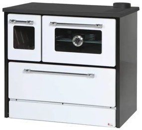 Cucina A Legna Stufa 9 Kw Bianca Beatrice Glass L87xP51xH79 Ecodesign 4 Stelle