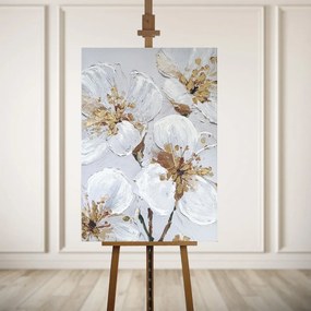 Quadro con elementi dipinti a mano 70x100 cm Petal Glow – Styler