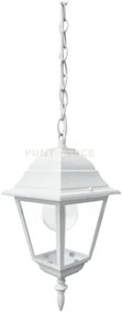 Sospensione roma bianca 1 luce attacco e27 ip44 14,6x14,6x97cm