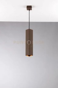 Lampadario a sospensione fluke quadrata corten 1 luce attacco gu10 ...