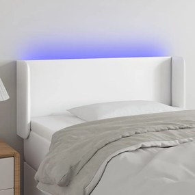 Testiera A Led Bianca 93x16x78/88 Cm İn Similpelle /