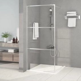 Parete Doccia Walk İn Argento 90x195 Cm Vetro Trasparente Esg /