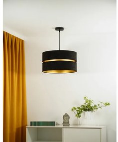 Duolla - Lampadario a sospensione con filo DUO 1xE27/15W/230V diametro 40 cm nero/oro