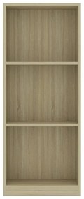 Libreria 3 Ripiani Rovere Sonoma 40x24x108 cm Legno Multistrato