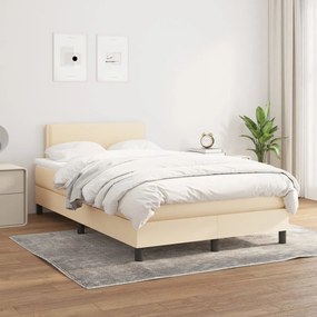 Giroletto A Molle Con Materasso Crema 120x200 Cm İn Tessuto /