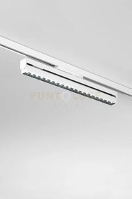 Plafoniera in metallo verniciato bianco binario led 30w cct 3000k 4...