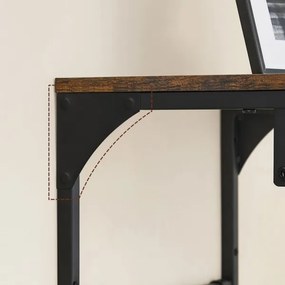 Appendiabiti da parete con ripiano NATE marrone/nero