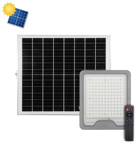 Faro LED Solare 300W IP66, Telecomando Incluso 4.500 lumen - SERIE PRO Colore  Bianco Naturale 4.000K
