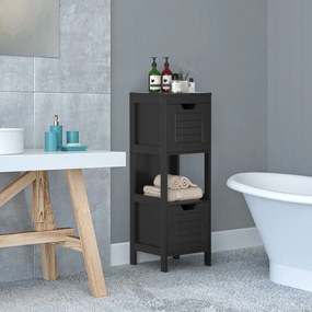 Costway Armadietto del bagno di legno multifunzionale con 2 cassetti, Scaffale per casa ufficio salone bagno