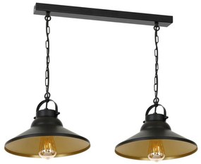 Lampadario a sospensione con catena IRON 2xE27/60W/230V