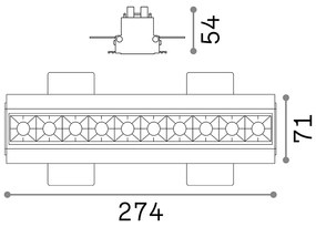 Modulo Lika Alluminio Nero Led 20W 3000K Luce Calda