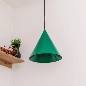 Lampada a sospensione ETNA II con cavo 1xE27/15W/230V Ø 25 cm verde