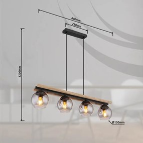 Globo 15569-4HW - Lampadario a sospensione con filo CONNI 4xE27/25W/230V