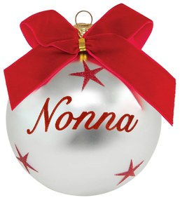 Pallina Natale con scritta Nonna 10 cm