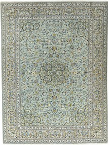 Kashan Tappeto persiano 390 x 290 Verde (Iran) Annodato A Mano