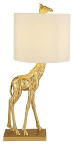 Lampada Da Scrivania Contemporanea Giraffa Acciaio Bianco Avorio 1 Luce E27