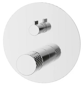 Kamalu - Set doccia a incasso finitura cromata con dettaglio trama diamantata | BRASS