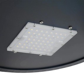 Lampione Stradale 65W Iron Black1-10V Programmabiledriver Philips Colore Bianco Caldo 2.700K