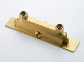 Sistema doccia esterno ELITE EDITION BSE1419 con getti massaggianti e cascata, disponibile in più finiture tra cui oro spazzolato e — Oro spazzolato