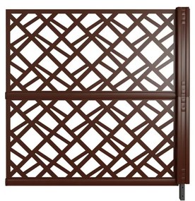 Grigliato in polipropilene marrone scuro Kit di 2 pannelli modulari marr. SCAT.D, L 107 x H 102 cm