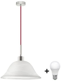 Lampadario LED a cavo 1xE27/60W/230V bianco