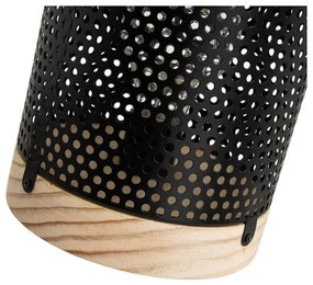 Lampada da tavolo nera con paralume in metallo (altezza 20 cm) - Casa Selección