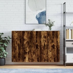 Mobili A Parete 2 Pz Rovere Fumo 69,5x34x90 Cm /