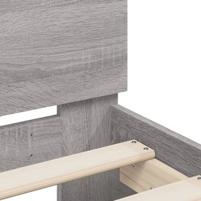 Giroletto Testiera Grigio Sonoma 135x190 cm Legno Multistrato