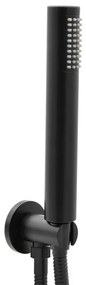 Set doccia completo tondo nero opaco Lizzy con soffione 20 cm e kit doccia incasso