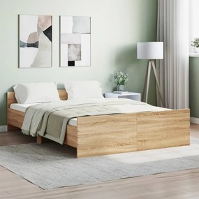 Giroletto Con Testiera E Pediera Rovere Sonoma 140x190 Cm /