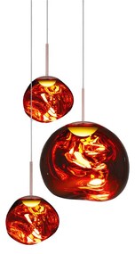 Tom Dixon - Melt Trio Rotondo Lampada LED a Sospensione Rame Tom Dixon