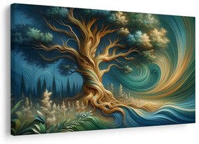 Quadro su tela – Albero della vita in una foresta incantata