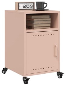 Comodini 2 Pz Rosa 36x39x59 Cm İn Acciaio /