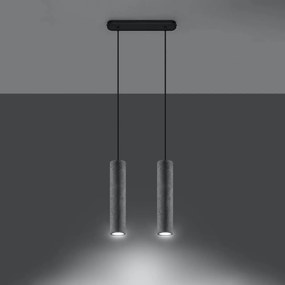 Lampadario a Sospensione LUVO 2 in Cemento 2xGU10 - Grigio
