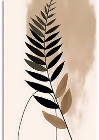 Quadro su tela – Forme botaniche astratte felce