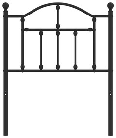 Testiera in metallo nero 75 cm