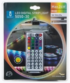 Aigostar - Striscia LED RGB Dimmerabile da esterno 5m LED/24W/12/230V IP65
