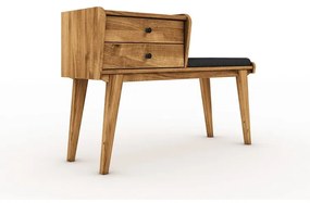 Panca con cassetti in legno di quercia con seduta grigia Retro - The Beds