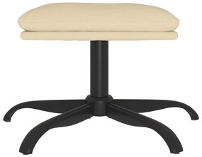 Poggiapiedi crema 60x60x36 cm in tessuto
