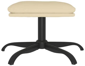 Poggiapiedi crema 60x60x36 cm in tessuto