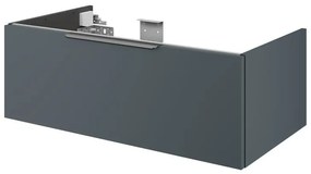 Mobile da bagno sotto lavabo SENSEA Neo grigio laccato lucido L 90 x H 32 x P 48 cm 1 cassetto, lavabo non incluso