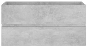 Mobile sottolavabo grigio cemento 90x38,5x45 cm in truciolato
