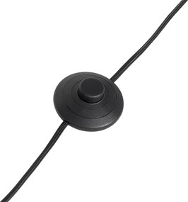 Lampada da terra in legno con paralume ovale in velluto con design a foglie 50cm - Mels