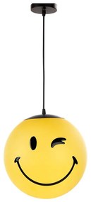 ONLI - Lampadario per cameretta a sospensione SMILEY 1xE27/15W/230V giallo