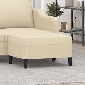 Poggiapiedi Crema 70x55x41 Cm İn Tessuto /