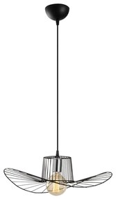 Lampada a sospensione nera Tel Hat, ø 50 cm - Opviq lights