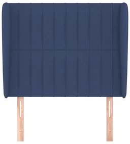 Testiera ad orecchio blu 103x23x118/128 cm in tessuto
