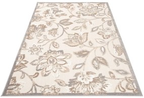 Tappeto per patio color crema con motivo floreale Larghezza: 80 cm | Lunghezza: 200 cm