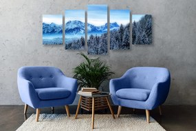 Quadri 5 pezzi – Montagne ghiacciate